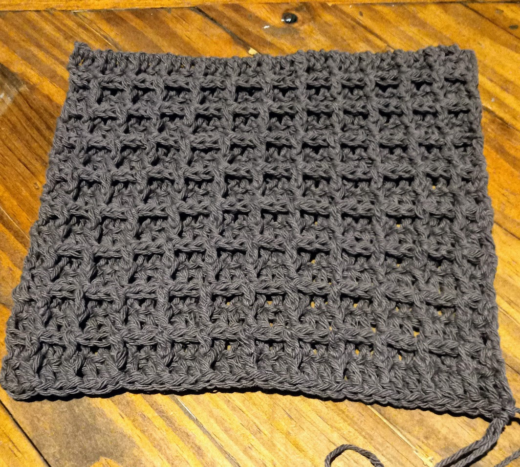 waffle stitch crochet washcloth