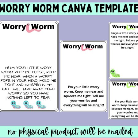 worry worm canva template