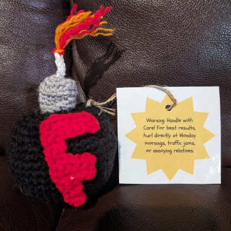 crochet f bomb tags