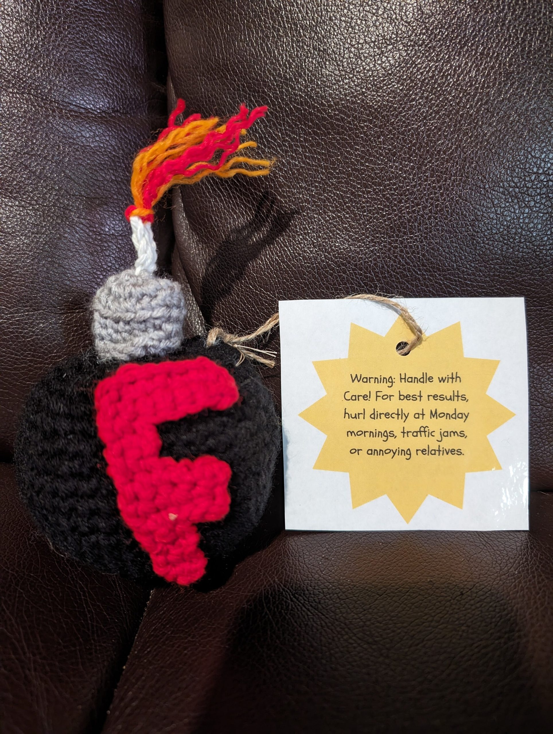 crochet f bomb tags