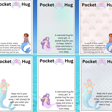 mermaid pocket hug cards