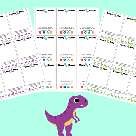 dinosaur pocket hug cards