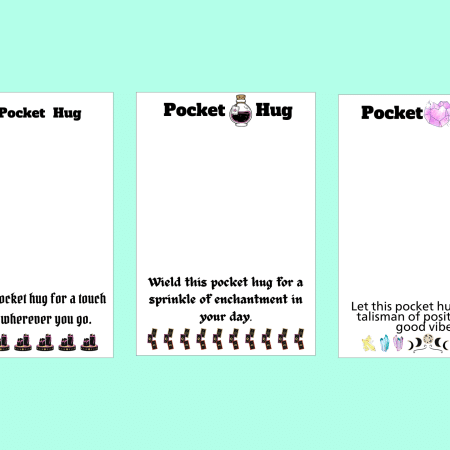 witch pocket hug cards