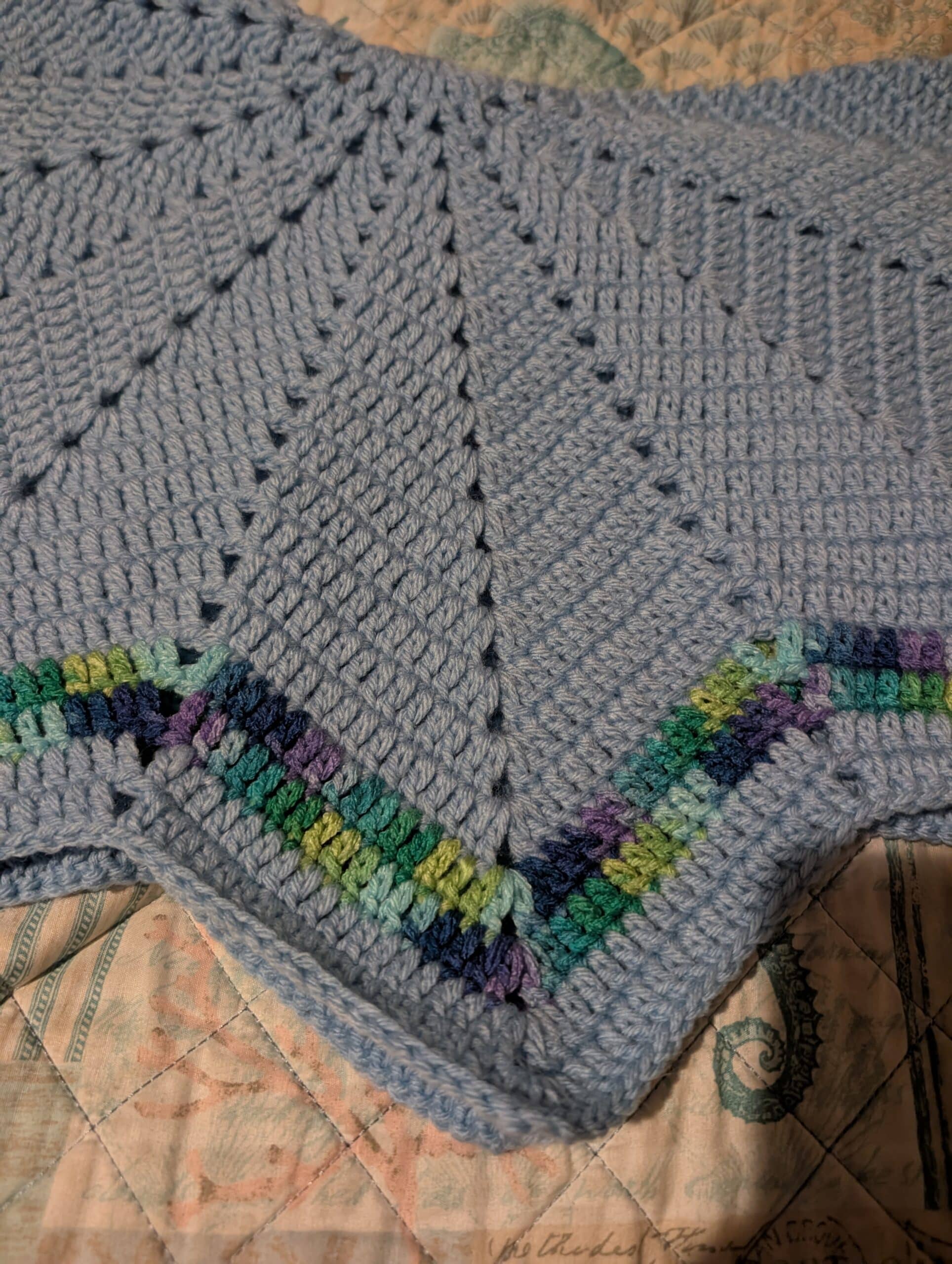 12 point star crochet baby blanket